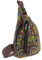 Slingbag Brusttasche Hippie Goa Bodybag Schultertasche Rucksack Bunt S, Farbe:Braun