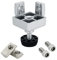 SCHMIDT systemprofile 10x Fußverbinder Nut 8 40x40mm Standfuß M8 Fuß höhenverstellbar Stellfuß Nivellierfuß Aluprofil-Zubehör