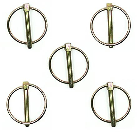 Heavy Duty Lynch Pin Shaft Locking PinFastener with Spring-Loaded for Farm Tractors Trailers Trucks Mowers Trolleys and Carriages(6x45mm(5pcs))