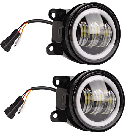 Qiilu Fendinebbia fendinebbia, 3,5 pollici, super luminoso, universale, per auto e moto