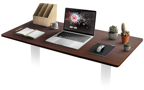 Duronic TT140 WT Plateau pour Bureau Assis Debout de 140 x 60 x 2 cm Compatible avec la Plupart des Structures motorisés Assis Debout Idéal pour Poste de Travail à Domicile ou Bureau