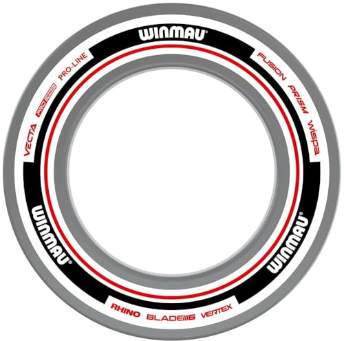 Winmau Cercle de protection murale durable pour tableau de fléchettes Advance en blanc et rouge - Accessoires professionnels pour fléchettes