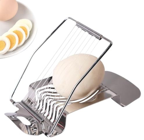 tiyiyok 1 Pièces Coupe Oeuf, Coupe Œufs en Acier Inoxydable, Utilisé pour Couper Uniformément les Aliments Mous Tels Que les Œufs Durs, les Pommes de Terre Dures, les Kiwis, les Bananes, les Tomates