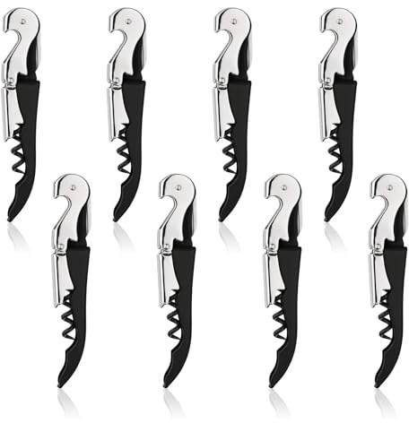 TenaLucy 9 pezzi Cavatappi, Cavatappi Professionale Apribottiglie Vino, Acciaio Inox 3-in-1 Apribottiglie, Apriscatole Apribarattoli Accessori Vino Regalo per Aprire BottiglieBottiglie di Birra