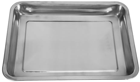 Gatuida Stainless Steel Parrot Bath Basin with Deep Tray 45x35x4.8cm, Pigeon and Small Bird Shower Tub for Cage Cleaning and Pet Bathing Accessories