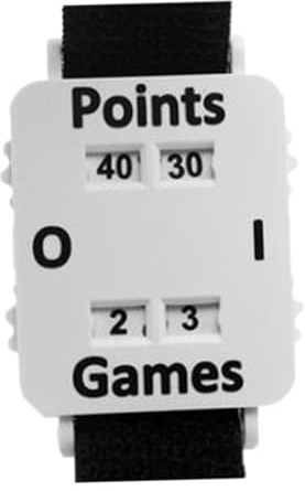Fenteer Tableau de score de tennis de table avec dragonne ajustable pour adultes, Blanc