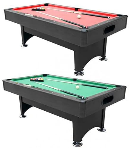 7ft Pool Snooker Auto Ball Return Black Table Billiards Family Leisure With All Accessories, Great for Kids and Adults (Green)