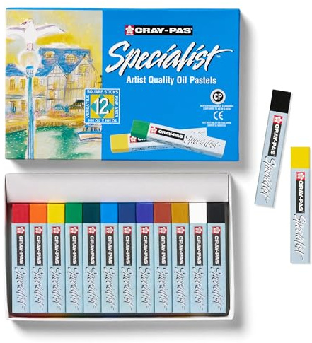 SAKURA 12-Piece Cray Pas Specialist Colors May Vary Oil Pastel Set
