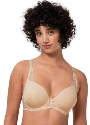 Triumph Amourette Spotlight WHP X Soutien-Gorge Balconnet Ampliforme avec Armatures Femme - Beige,Noir - 100A