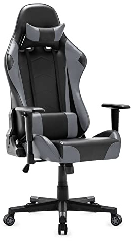 IntimaTe WM Heart Sedia da Gaming, Ergonomica Sedia da Ufficio, Sedile Sport di Lusso Sedia Gamer, Reclinabile con Braccioli e Poggiatesta Cuscino Lombare, Sedia PC (Grigio)