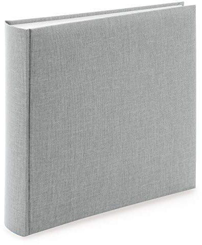 Goldbuch Summertime Trend 2 31606 Photo Album with 100 White Pages with Parchment Dividers, Photo Album with Linen Cover, up to 600 Pictures, High-Quality Paper, Grey, 30 x 31 cm