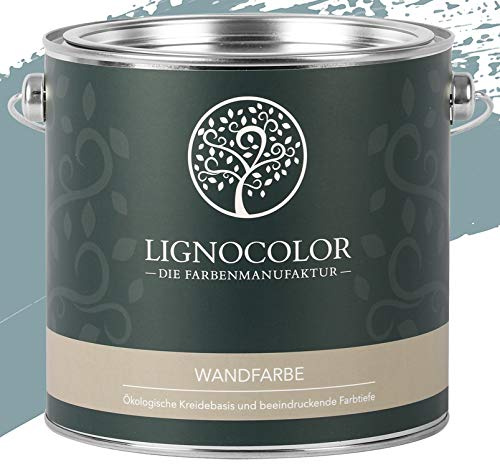 Lignocolor Wandfarbe Innenfarbe Deckenfarbe Kreidefarbe edelmatt 2,5 L (Indian Ocean)