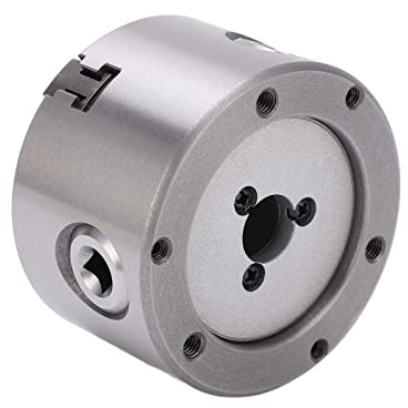 Mandrino per Tornio in Metallo a Foro Passante Grande - Autocentrante a 3 Griffe, Diametro 80 mm per Fresatrice CNC e Lavorazione del Legno