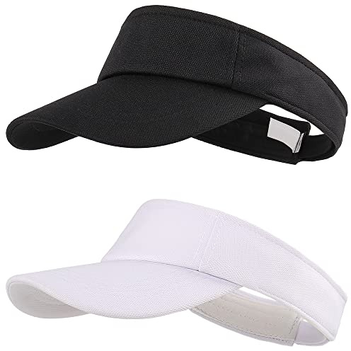 MK MATT KEELY Casquette Visière Femme Homme Anti-UV Visiere Soleil Unisexe Réglable Sport Cap pour Golf Tennis Running Baseball(2 pièces)