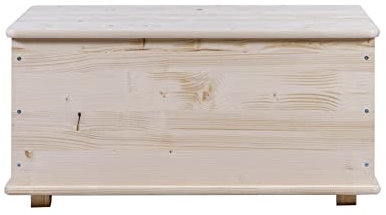 Arredo Stock Baule Contenitore portatutto in Legno (90x45x45 cm)