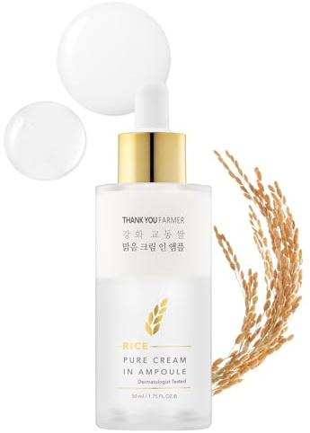 THANKYOU FARMER Rice Pure Cream In Ampoule 50ml - Korean Skincare, Koreanische Kosmetik, Rice Serum Korean, Niacinamide Serum, Glass Skin