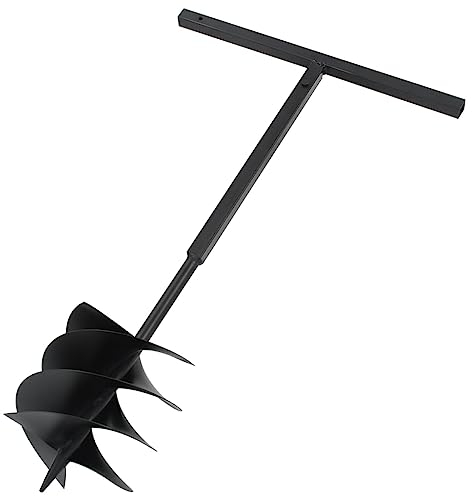 PURADAY Erdbohrer mit Griff 250 mm Verlängerungsrohr 12 m Stahl Erdbohrer Hand Bohrer für Edelstahl Förderschnecke Bohrer mit Einem Griff Erdlochbohrer Handerdbohrer Gartenbohrer Bohrer Set Metall
