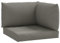 vidaXL Palettenkissen 3-TLG., Palettenauflage für Europaletten, Palettenpolster Palettensofa Outdoor, Sitzkissen Rückenkissen Seitenkissen, Melange Dunkelgrau Stoff