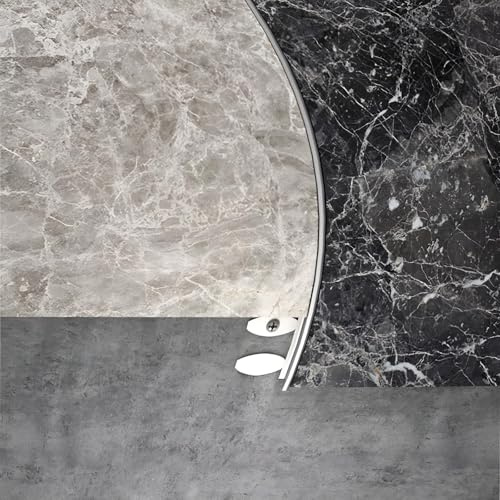 Raouoae Set Di 2 Profili Per Bordi Scale In Alluminio Anodizzato Flessibile (125cm) - Soluzione Durevole Per Bordi Pavimenti E Transizioni Fluide Tra Piastrelle E Scale(Silber)