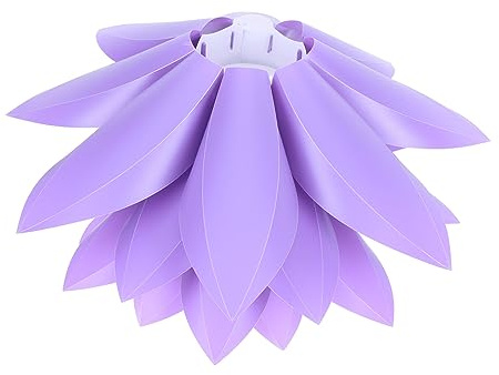 HOMSFOU Lampenschirm Licht Selber Machen Puzzle-licht Deckenleuchte Diffusor Weiden Heimwerken Lotus Solar- Vorrichtungen Schattierungen Lüfter Lichter Led Violet Pp-kunststoff