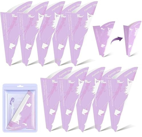 SULIUDAJI 20 Pezzi Imbuto Per Pipi Donna In Pied, Coni Per Pipi Donna Usa E Getta Da Viaggio, Orinatoio Portatile Donna Di Carta Coni Pipi Donna Monouso Per Campeggio Escursioni E Attività A