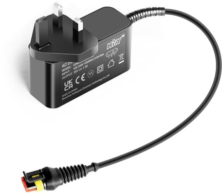 HKY 28V Charger Power Supply Adapter Cord for Husqvarna Automower 105 305 310 315X 40X 415X Robot Lawn Mowers, Flymo 1200R/Flymo EasiLife 150 GO Robotic Mower Gardena 2016+/Sileno 2018+ Adaptor