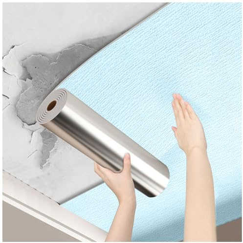 Aeovot Self- Adhesive Ceiling Wallpaper - Peel and Stick Wall Paneling, Wall Paper Roll Waterproof/Moisture-Proof/Insulating, 3mm Thick PVC Foam Ceiling Panels for Cold Walls/Kitchen/Bedroom