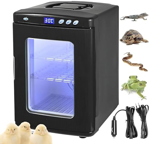 Reptilinkubator – 25 l automatisk kyl- och uppvärmningsluckeri för ägguppfödning, temperaturintervall 5 °C till 60 °C, perfekt för vetenskaplig laboratorieanvändning
