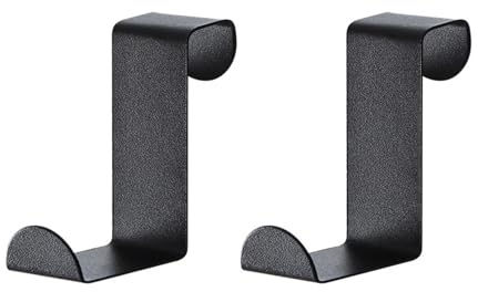 KAXIMON Over Door Hook, 2 Pack Door Hanger Without Nails for Bathroom Kitchen Office - Hangers Hooks Ideal for Bedroom, Bathroom, Wardrobe