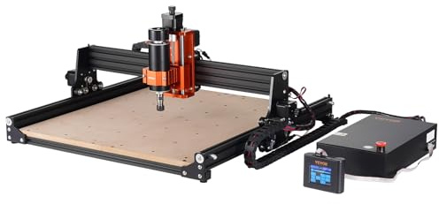 VEVOR CNC Router Machine, 300W, 3 Axis GRBL Control Wood Engraving Carving Milling Machine Kit, 400 x 400 x 75 mm / 15.7 x 15.7 x 2.95 in Working Area 1200 RPM for Wood Acrylic MDF PVC Plastic Foam