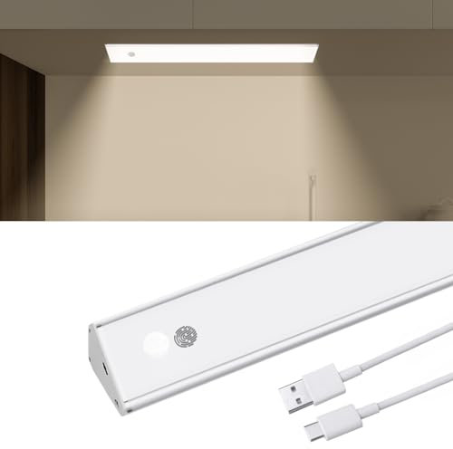 HOTUT Luce LED Sottopensile Dimmerabile Senza Fili, Ricaricabile USB per Cucina, Lettura, Monitor, Parete - Luce Notturna
