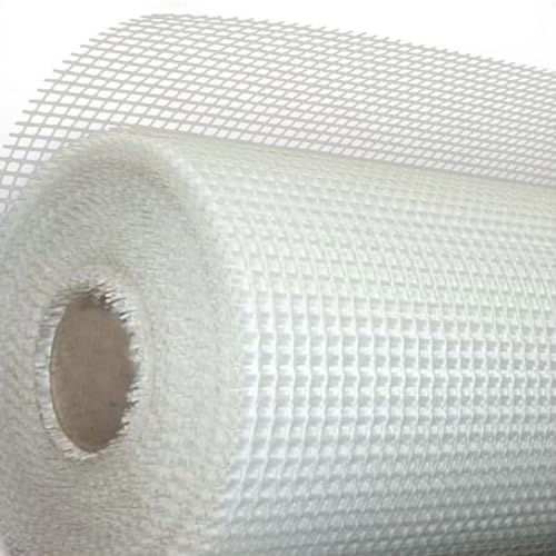 Grillage quadrillé en fibre de verre (rouleau 25 m x 1 m) Imperméabilisation et réparation avec mortiers, caoutchouc et peintures imperméabilisantes