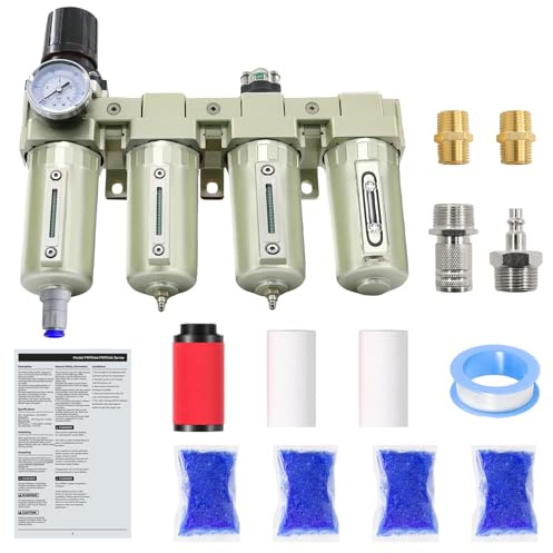 4 Stage 3/4 Air-Dryer-for-Compressor 3Filter&1Dryer System Auto Drain