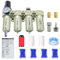 3/4 NPT Industrial Grade 4 Stage Air-Dryer-for-Compressor, Air Compressor Water Separator System for Plasma Cutter and Paint Spray, 3Filter&1Dryer System,Auto Drain