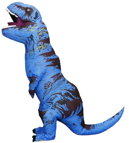 QNRMS Inflatable Dinosaur Costume Adult Fancy Dinosaur Suit Blow up Trex Full Body Dino Costume