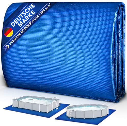 tillvex® Tapiz para Piscina Suelo 488 x 488 cm Cuadrada para Piscinas de hasta 457 cm de diámetro, para Piscinas, Resistente a los Rayos UV y Resistente a los desgarros, Protector de Suelo