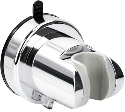 Soporte de Ducha de Mano, Soporte de Cabezal de Ducha con Ventosa de Vacío Fuerte, Sin Taladrar, Ajustable Montaje en Pared, Desmontable, Plástico ABS para Baño