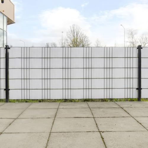 SKM Paravents de Balcon 10 pcs Blanc 255x19 cm résine tressée,Quincaillerie,Clôtures & rières,Panneaux de clôture,Blanc,3.81KG,156313