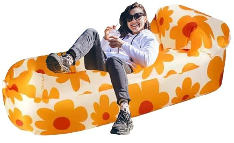 Blow Up Couch – Canapé-lit gonflable portable | Piscine de plage de camping, détente en plein air - Idéal pour randonnées, s aventures en bord de mer, les siestes au bord de la piscine, les rass