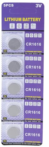 5 pilas CR1616 de 3 V de capacidad, pilas de botón de botón de botón para relojes electrónicos equilibrados, batería de juguete