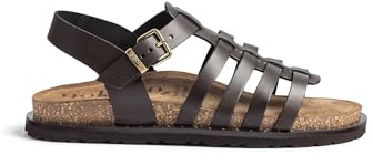 Yokono - Sandalia de pala,romana,casual,planta de gel,cierre con hebilla,piel,de tiras para: Mujer color: CHOCOLATE talla:37