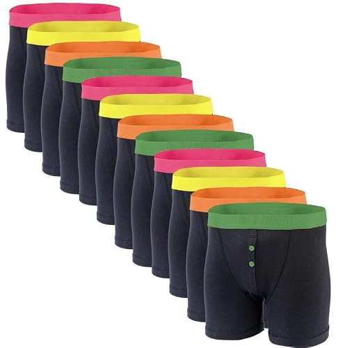 Sock Stack 12 Pairs Boxer for Men Designer Black Fashion Band Mens Underwear Multipack Moisture Wicking Boxers Shorts