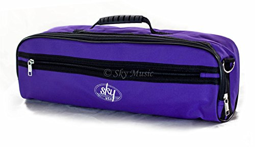 Sky Brand New C Flute Hard Case Cover w Side Pocket/Handle/Strap Purple Color