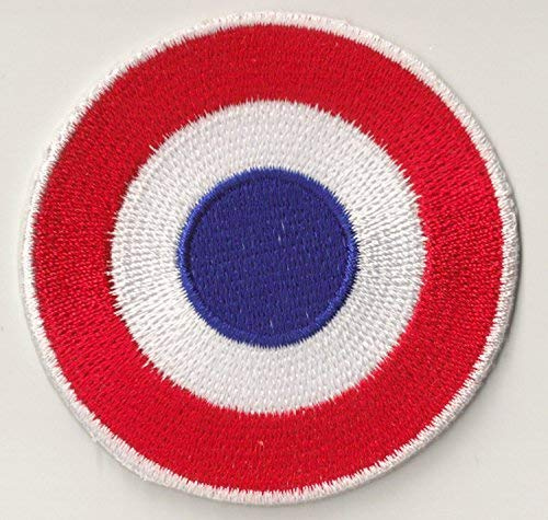 Patche écusson aviation française patch brodé cocarde France thermocollant