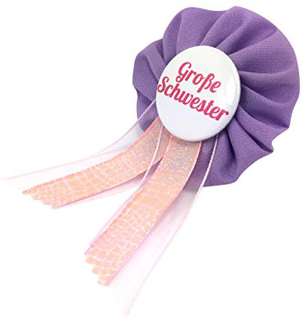 AnneSvea Orden - Große Schwester flieder lila rosa Babyshower Babyparty Geschenk Schwanger werdende Mutter Mom Bald Mama