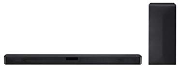LG SN4 Bluetooth TV Soundbar 300W 2.1 with Wireless Subwoofer, DTS Virtual Technology: X, Dolby Digital, AI Sound Pro, Optical Input, USB, HDMI, Black