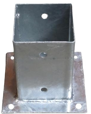 Gartenwelt Riegelsberger Soporte para postes, galvanizado al fuego, 91 x 91 mm, incluye tornillos