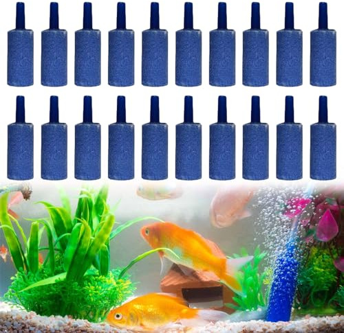 Pietra ad Aria per Serbatoio Pompa,Bolle di Pietra di Ossigeno,Diffusore di Ossigeno per Acquario,Air Stone per Acquario,Acquario Pietra Porosa,Air Stone per Acquario,20 Pezzi