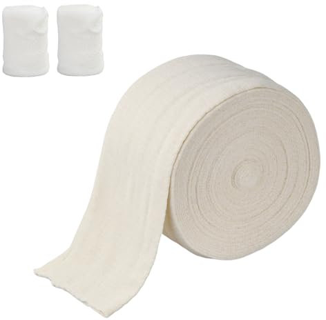 Elastische Schlauchförmige Bandage, Hochelastisch Fixierbinde, Röhrenförmige Bandage, Atmungsaktiver Schlauchverband, Kompressions Bandage, Stützbandage für Pflaster/Arm/Knöchel/Knie (8.75 cm x 10 m)