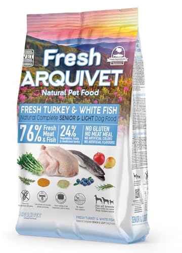 Arquivet Fresh Senior Light Turkey & White Fish 2,5Kg - Aliment Semi-Humide